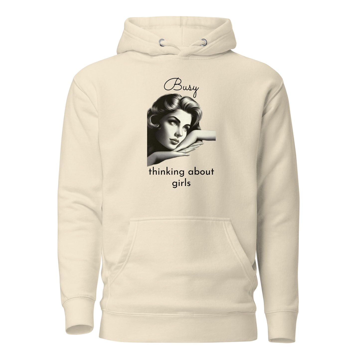 BUSY THINKING ABOUT GIRLS-Unisex Hoodie-Queerdeaux Designs