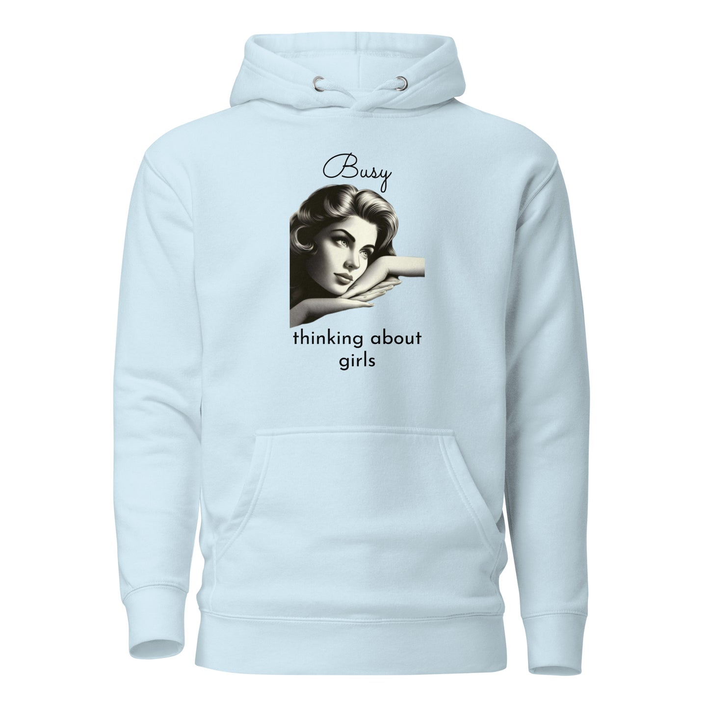 BUSY THINKING ABOUT GIRLS-Unisex Hoodie-Queerdeaux Designs