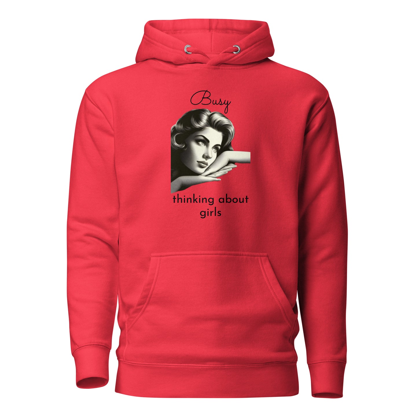 BUSY THINKING ABOUT GIRLS-Unisex Hoodie-Queerdeaux Designs