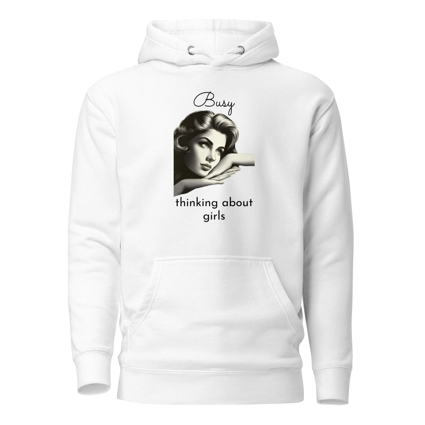 BUSY THINKING ABOUT GIRLS-Unisex Hoodie-Queerdeaux Designs