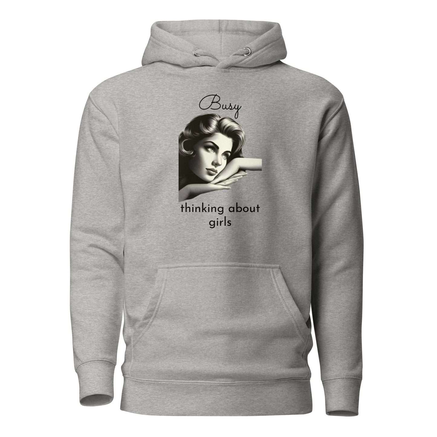 BUSY THINKING ABOUT GIRLS-Unisex Hoodie-Queerdeaux Designs