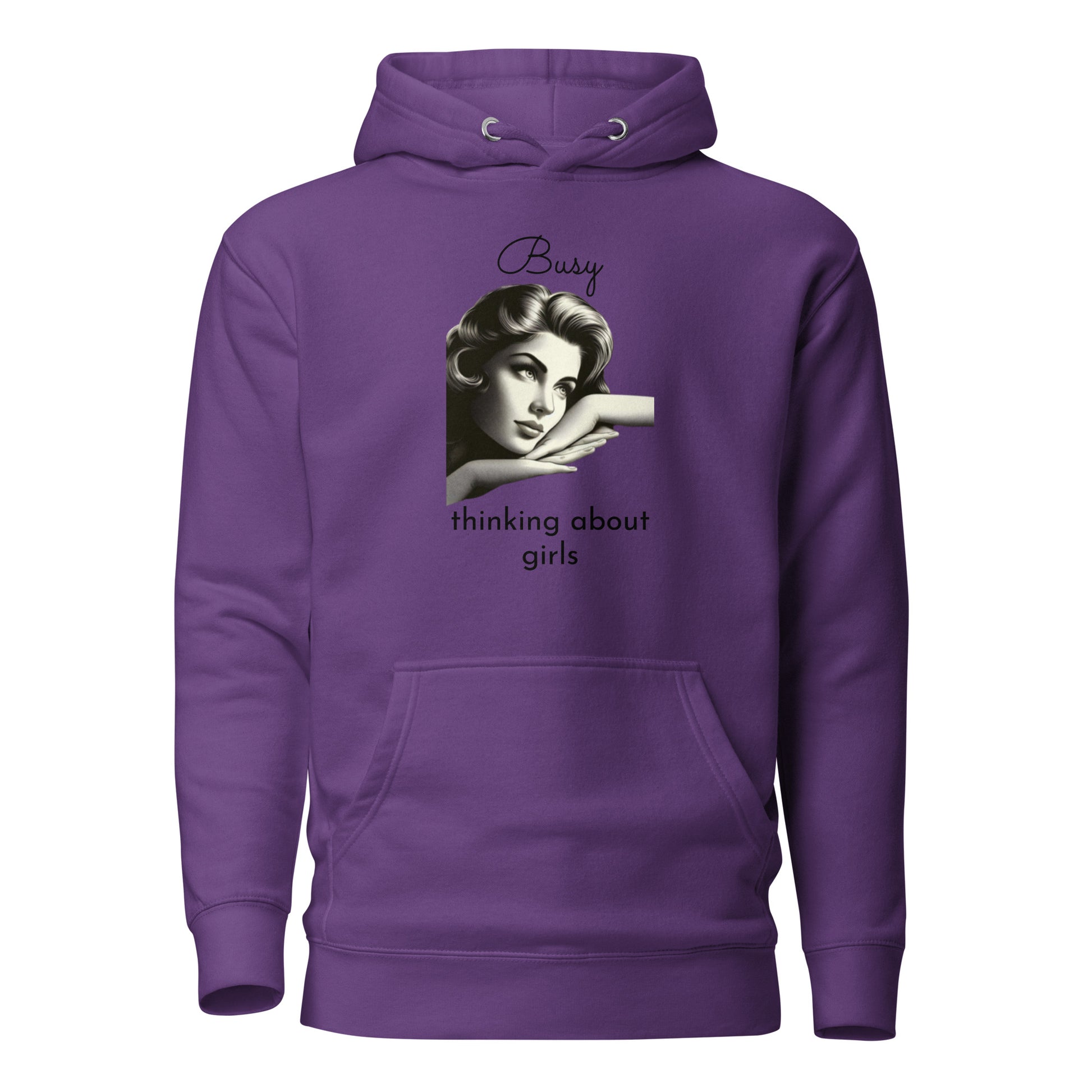 BUSY THINKING ABOUT GIRLS-Unisex Hoodie-Queerdeaux Designs